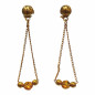 Boucles Zirconium Jaune Plaquées Or