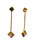 Boucles Zirconium Cristal Plaquées Or