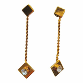 Boucles Zirconium Cristal Plaquées Or