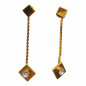 Boucles Zirconium Cristal Plaquées Or