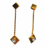 Boucles Zirconium Cristal Plaquées Or