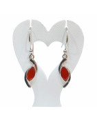 Boucles Cornaline Argent 925