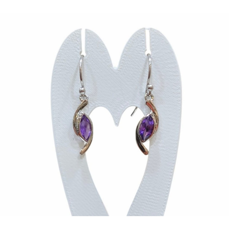 Boucles Améthyste Argent 925