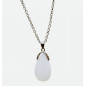 Pendentif Swarovski Cristal Blanc avec Chaîne Acier Inox 42 + 7 cm