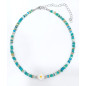 Collier Multipierres Enfant avec Pâquerette Acier 32 + 10 cm