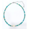 Collier Multipierres Enfant avec Pâquerette Acier 32 + 10 cm