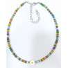 Collier Multipierres Enfant avec Pâquerette Acier 32 + 10 cm