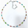 Collier  Multipierres Enfant avec Perles Acier 32 + 10 cm