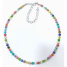 Collier  Multipierres Enfant avec Billes Acier 32 + 10 cm
