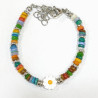 Bracelet Multipierres Enfant avec Pâquerette Acier 13 + 5 cm