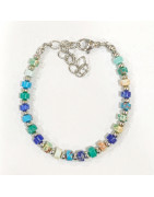 Bracelet Multipierres Enfant avec Billes Acier 13 + 5 cm