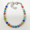 Bracelet Multipierres Enfant avec Billes Acier 13 + 5 cm