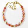 Bracelet Multipierres Enfant avec Billes Acier  Plaqué Or 13 + 5 cm