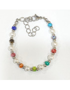 Bracelet Multipierres Enfant avec Perles et Billes Acier 13 + 5 cm