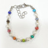 Bracelet Multipierres Enfant avec Perles et Billes Acier 13 + 5 cm