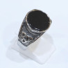 Bague Onyx Plate Type Chevalière Acier Inox