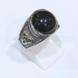 Bague Onyx Type Chevalière Acier Inox