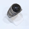 Bague Onyx Type Chevalière Acier Inox