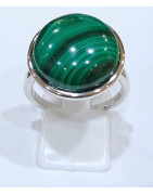 Bague Malachite Rond Argent 925