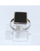 Bague Onyx Rectangle Argent 925