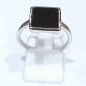 Bague Onyx Carré Argent 925