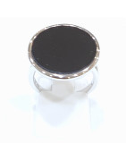 Bague Onyx Rond Argent 925
