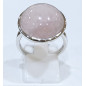 Bague Quartz Rose Rond Argent 925