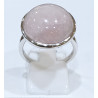 Bague Quartz Rose Rond Argent 925
