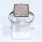 Bague Quartz Rose Carré Argent 925
