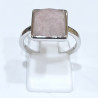 Bague Quartz Rose Carré Argent 925