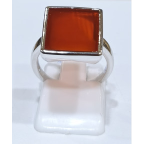 Bague Cornaline Rectangle Argent 925