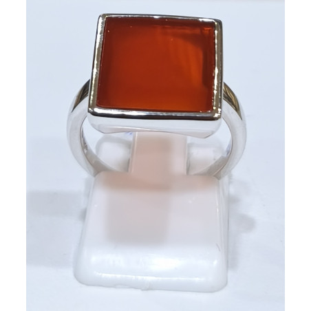 Bague Cornaline Rectangle Argent 925