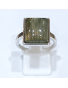 Bague Labradorite Rectangle Argent 925