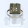 Bague Labradorite Rectangle Argent 925
