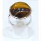Bague Œil de Tigre Rond Argent 925