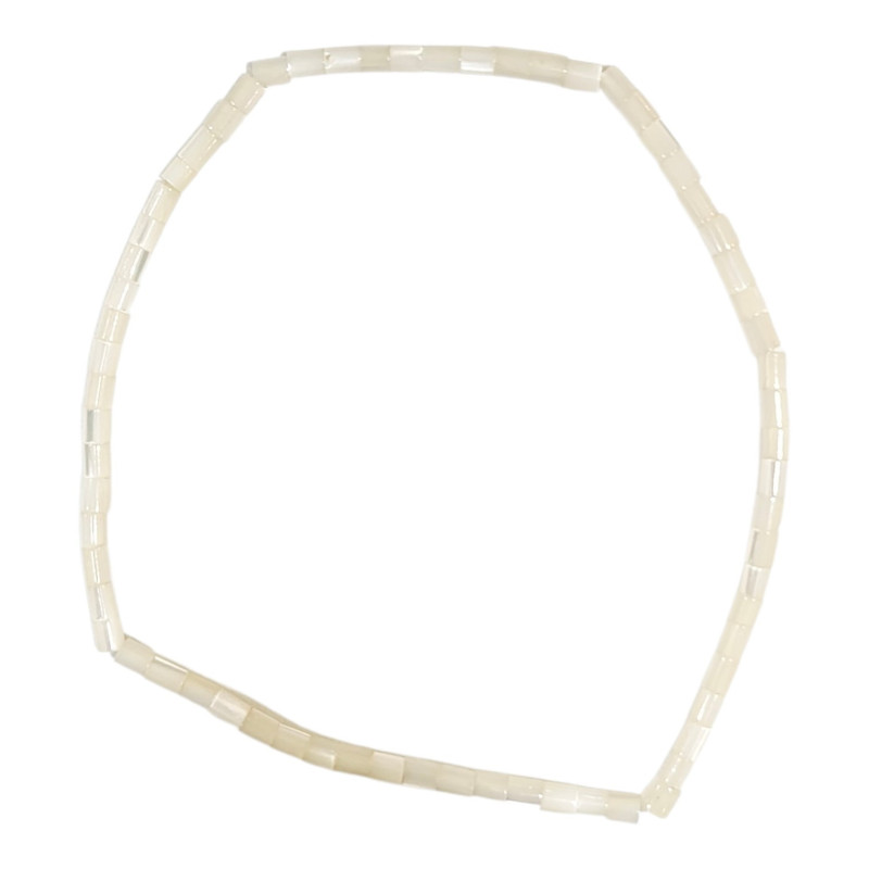 Bracelet Nacre Blanche Cylindre