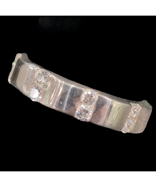 Anneau Zirconium argent 925 Taille 52
