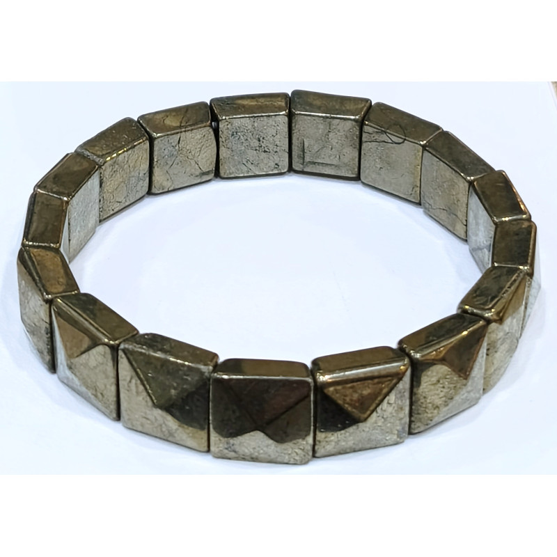 Bracelet Pyrite de Fer Carré Diamètre mini 7 cm