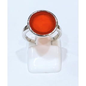 Bague Cornaline Rond Argent 925