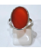 Bague Cornaline Ovale Argent 925