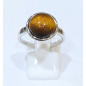 Bague Œil de Tigre Rond Argent 925