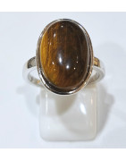 Bague Œil de Tigre Ovale Argent 925