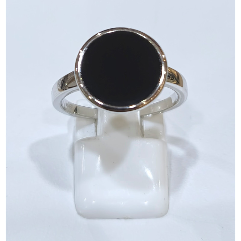 Bague Onyx Rond Argent 925