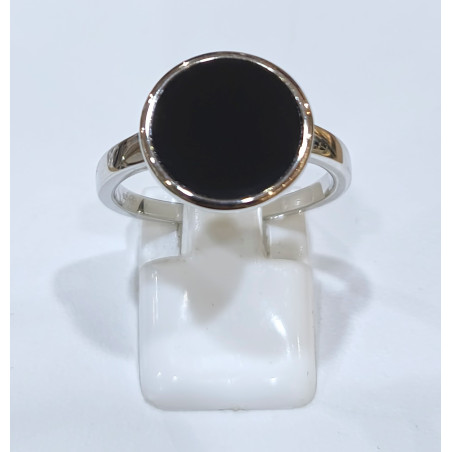 Bague Onyx Rond Argent 925