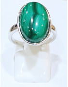 Bague Malachite Ovale Argent 925