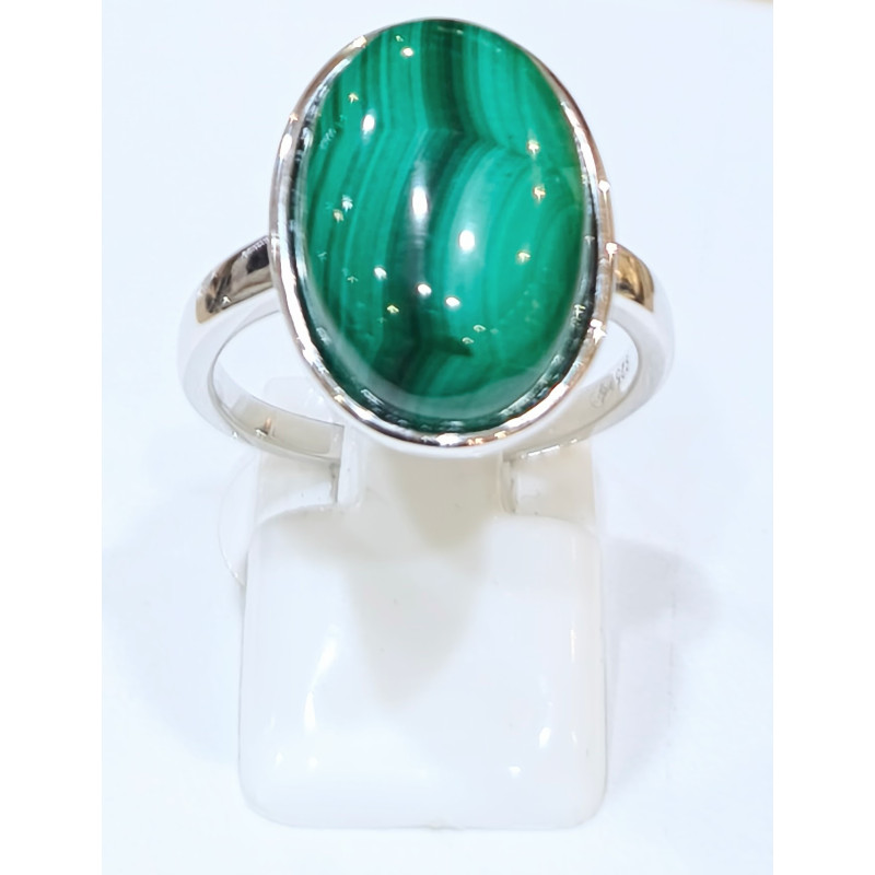 Bague Malachite Ovale Argent 925