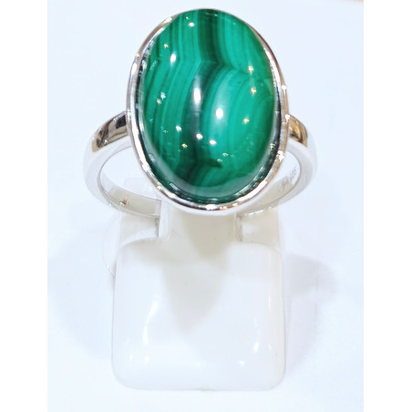Bague Malachite Ovale Argent 925