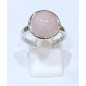 Bague Quartz Rose Rond Argent 925
