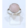 Bague Quartz Rose Rond Argent 925