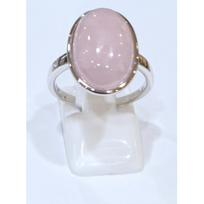 Bague Quartz Rose Ovale Argent 925
